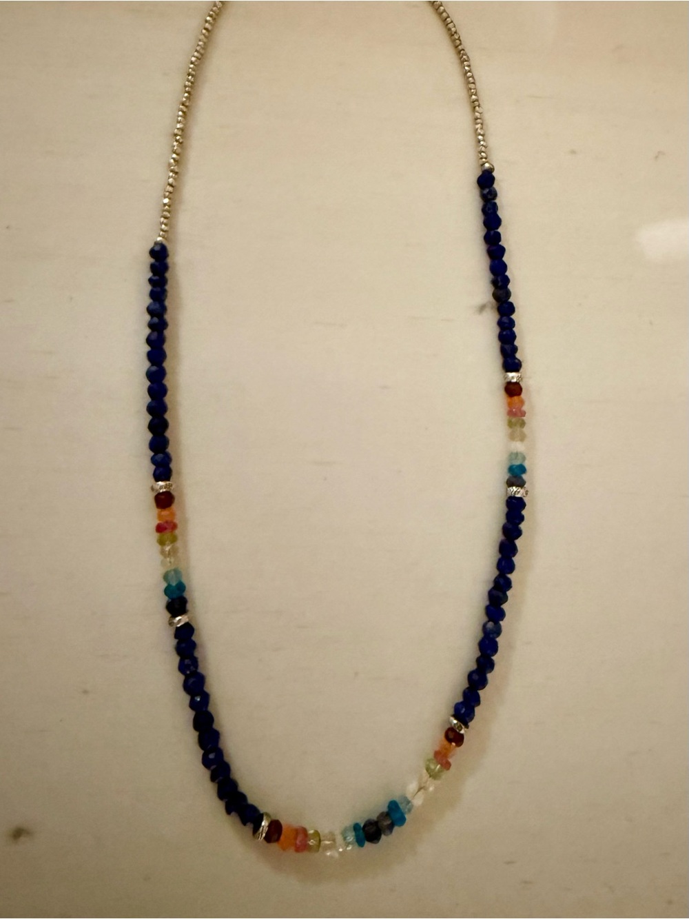 Sundance Catalog Multicolor Beaded Women's Necklace - Lapis, Carnelian